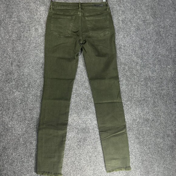 Articles of Society Jeans Womens 26 Skinny Green Cotton Stretch Step Hem Folsom - Picture 7 of 10